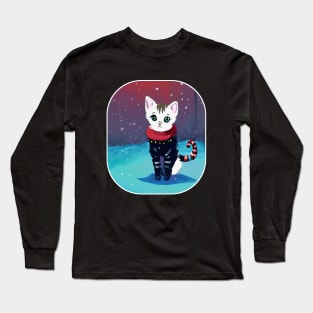 Christmas cyberpunk Kitty Long Sleeve T-Shirt